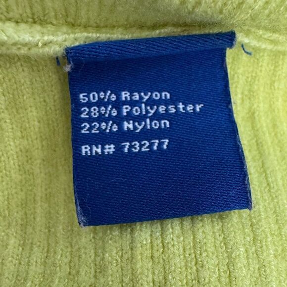 Apt. 9 Yellow Green Sweater Size Small Crew Neck - Picture 7 of 8